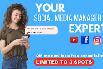 be your social media marketing advisor and manager