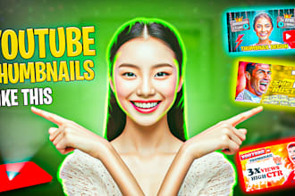 do trending viral and clickbait youtube thumbnail in 24 hours