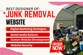 design junk trash removal handyman haunling cleaning pest control website