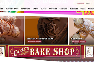 design bakery shopify ice cream pastry cake store pizza desert bakery website