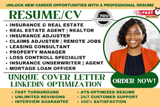 write insurance, real estate agent, claim adjuster, resume, sales remote jobs