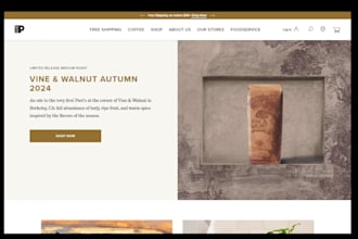 design coffee shopify store coffee bean website cafe dropsipping store