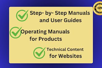 write manuals and user guides