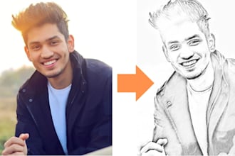 convert your image to pencil sketch using canva