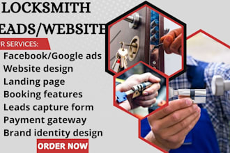 generate hot locksmith garage door leads via facebook ads landing page website