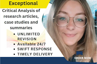 do critical analysis of research articles, case studies and summaries