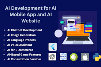 create ai chatbot mobile app and personal assistant website