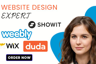 design duda, showit website, weebly website, wix website