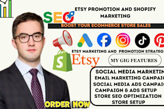 do etsy store promotion, etsy SEO, and shopify marketing to boost sales