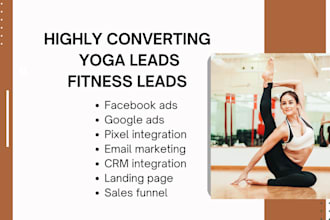 generate quality physical therapy yoga leads health and fitness personal trainer