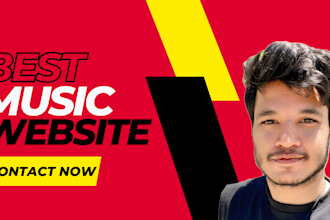 create a professional music website for musicians, artists, bands, and podcasts