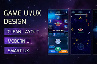 create custom game UI, gui screens, and hud design for your game
