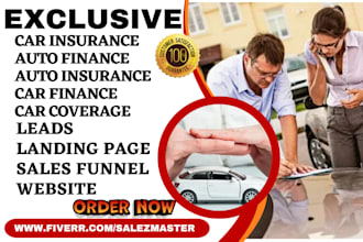 generate auto insurance leads car finance car loan car insurance landing page