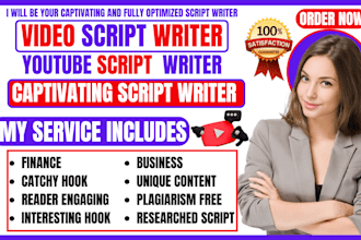 be your professional youtube video script writer for viral videos, tv series