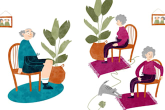 illustrations for nonfiction books, planners, and journals