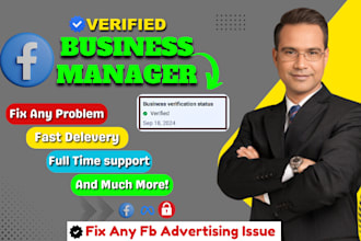 create new verified fb business manager and fb ad account