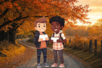 draw children story book illustration