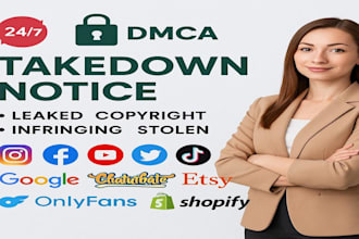 send dmca takedown notice, facebook,twitter,instagram,shopyfy,tiktok,reddit