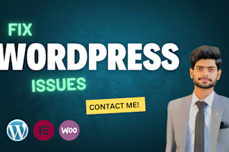 fix wordpress bugs, perform website maintenance, resolve errors