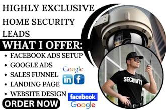 generate home security leads locksmith surveillance cctv cyber security website