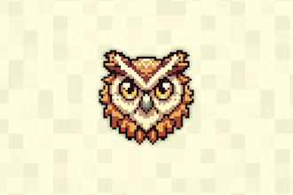 create pixel art 8 bit logo or mascot for you