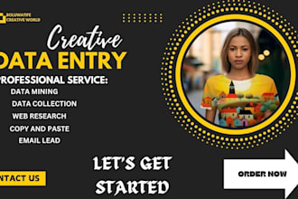 do data entry, data collection, and internet research
