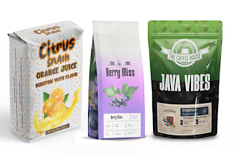 do premium food packaging design, food label, pouch design for your product