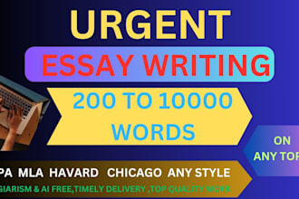 do urgent essay writing as an essay writer