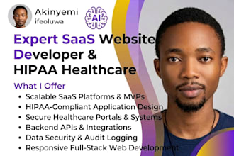 do hippa software developer, full stack website fo healthcare, frontend, backend