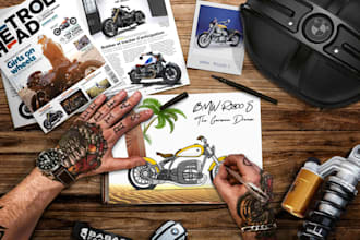 hand draw your pen sketch