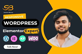 build, rebuild, or redesign modern wordpress websites using elementor, divi