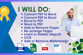 convert pdfs to word, pdf to excel, image to document