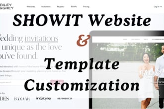 showit website design redesign customize showit premium template showit website