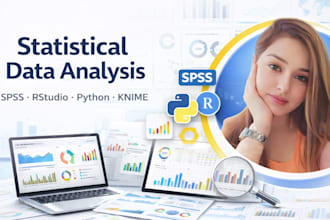 do statistical data analysis with spss, rstudio, knime or python