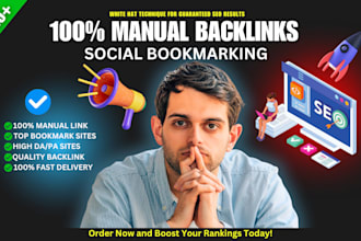 555  manually social bookmarking backlinks for white hat SEO