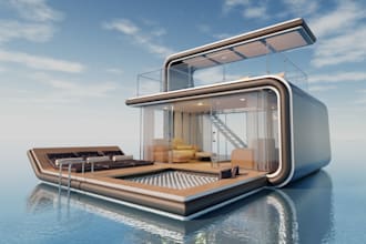 design 3d interior and rendering sketchup, revit 3d model, exterior, pragmatic,