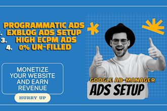 setup google adx programmatic and non programmatic ads