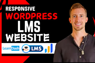 develop wordpress lms website, lms tutor or elearning website with learndash