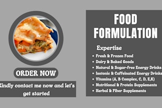 develop unique food, drink, and beverage formulations