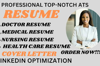 create medical resume, healthcare, surgeon, pharmacist, and doctor resume