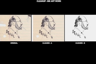 clean up your scanned art work