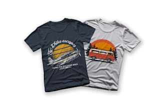 create eye catching custom hiking and mountain t shirt and logo designs