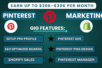 pinterest marketing pin SEO manager ads social media promotion expert merchant