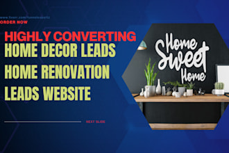 generate home decor home renovation home improvement leads sales funnel