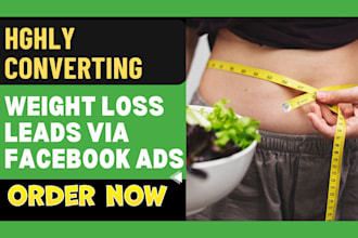 generate highly converting weight loss lead weight  health fitness landing page