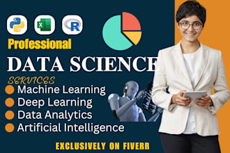 do ai machine learning, data science data analytics projects in python, excel, r