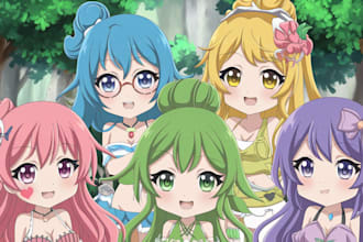 draw cute anime chibi art character, cute chibi for profile, stream, and sticker