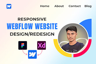 create responsive webflow website, figma to webflow, webflow landing page
