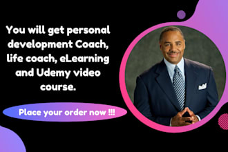 do personal development coach, life coach, elearning and udemy video course