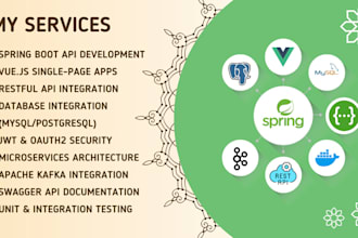 develop a robust spring boot backend API with java and database integration